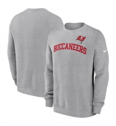 Men Nike Heather Gray Tampa Bay Buccaneers Club Pullover Sweatshirt