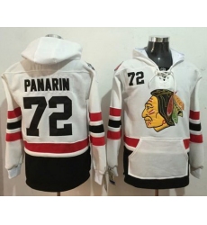 Men Chicago Blackhawks 72 Artemi Panarin White Name  26 Number Pullover NHL Hoodie