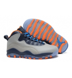 Air Jordan 10 Shoes 2014 Mens Transparent Bottom Grey Orange