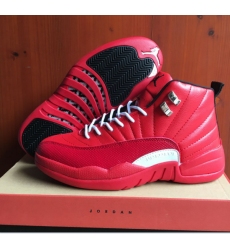 Air Jordan 12 Men Shoes Red Silver