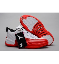 Air Jordan 12 Shoes 2014 Mens Low White Red