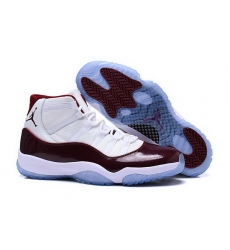 Air Jordan 11 Retro White Wine Red Men Shoes