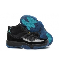 Girls Air Jordan 11 GS Black Gamma Blue Black Varsity Maize