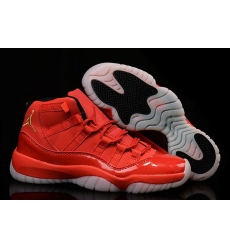 Girls Air Jordan 11 Retro GS Red Gold Custom For Tiara Thomas