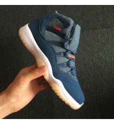 Men Air Jordan 11 Levis Men Shoes Blue