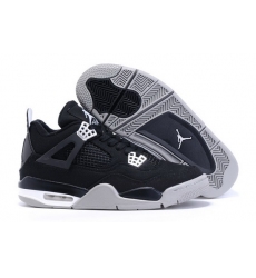 Air Jordan 4 Cloth Men Shoes Black