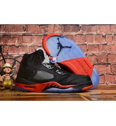 Air Jordan 5 Retro Silk Black Red Men Shoes