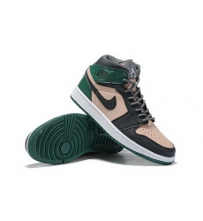 Air Jordan 1 Retro Dark Green Black Pink Women Shoes