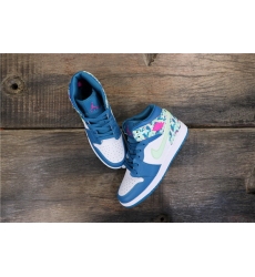 Air Jordan 1 Retro GS Mid Royal tie dye printing Women Shoes