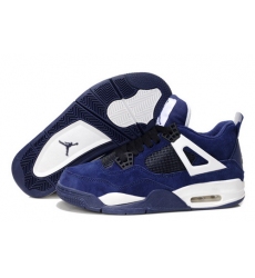 Air Jordan 4 Shoes 2013 Womens Anti Fur Navy Blue White