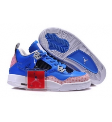 Air Jordan 4 Shoes 2013 Womens Grade AAA Blue White