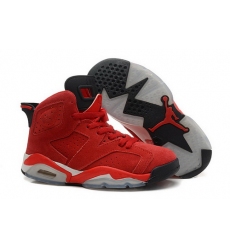 Air Jordan 6 Shoes 2014 Womens Anti Fur Red Black