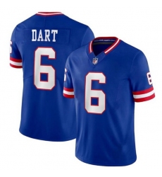 New York Giants 6 Jaxson Dart Blue 2025 Draft F U S E  Classic Vapor Untouchable Limited Stitched Jersey