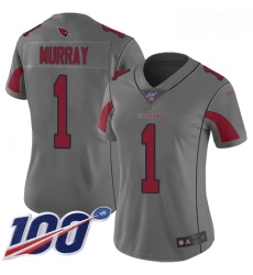 Cardinals #1 Kyler Murray Silver Women Stitched Football Limited Inverted Legend 100th Season Jersey