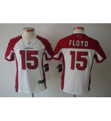 Women Nike Arizona Cardinals 15# Michael Floyd White(Women Limited Jerseys)