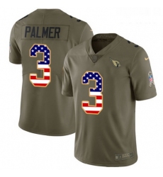 Youth Nike Arizona Cardinals 3 Carson Palmer Limited OliveUSA Flag 2017 Salute to Service NFL Jersey