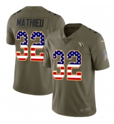 Youth Nike Arizona Cardinals 32 Tyrann Mathieu Limited OliveUSA Flag 2017 Salute to Service NFL Jersey