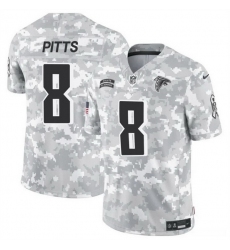 Men Atlanta Falcons 8 Kyle Pitts 2024 F U S E Arctic Camo Salute To Service Limited Stitched Football Jersey