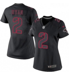 Womens Nike Atlanta Falcons 2 Matt Ryan Limited Black Impact NFL Jersey