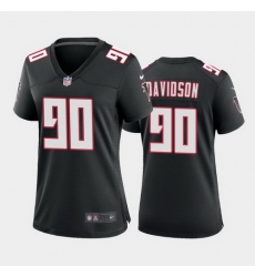 women marlon davidson atlanta falcons black throwback game jersey 