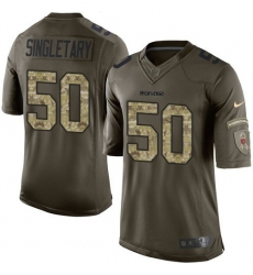 Nike Chicago Bears #50 Mike Singletary Green Men 27s Stitched NFL Limited Salute to Service Jersey