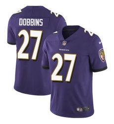 Nike Ravens 27 J K  Dobbins Purple Team Color Men Stitched NFL Vapor Untouchable Limited Jersey