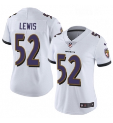 Womens Nike Baltimore Ravens 52 Ray Lewis Elite White NFL Jersey