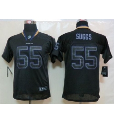 Nike Ravens #55 Terrell Suggs Lights Out Black Youth Stitched NFL Elite Jersey