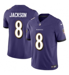 Youth Nike Baltimore Ravens 8 Lamar Jackson Purple Team Color Vapor Untouchable Limited Player NFL Jersey