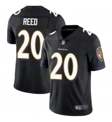 Youth Ravens 20 Ed Reed Black Alternate Stitched Football Vapor Untouchable Limited Jersey