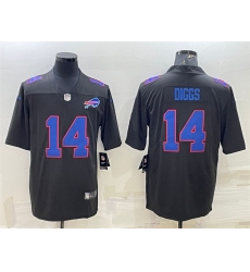 Men Buffalo Bills 14 Stefon Diggs Black Vapor Untouchable Limited Stitched Jersey