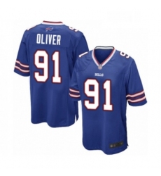 Mens Buffalo Bills 91 Ed Oliver Game Royal Blue Team Color Football Jersey