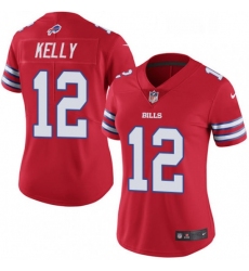 Womens Nike Buffalo Bills 12 Jim Kelly Elite Red Rush Vapor Untouchable NFL Jersey