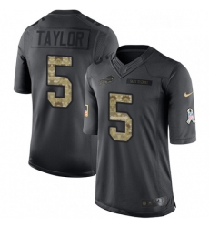 Youth Nike Buffalo Bills 5 Tyrod Taylor Limited Black 2016 Salute to Service NFL Jersey