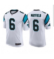 Men Nike Carolina Panthers #6 Baker Mayfield White Vapor Limited Jersey