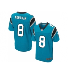 Nike Carolina Panthers 8 Brad Nortman Blue Elite NFL Jersey