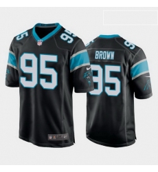 men derrick brown carolina panthers black game jersey 