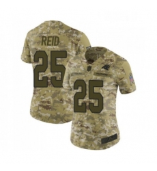 Womens Carolina Panthers 25 Eric Reid Limited Camo 2018 Salute to Service Football Jersey