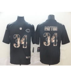 Bears 34 Walter Payton Black Statue Of Liberty Limited Jersey