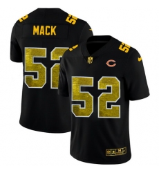 Chicago Bears 52 Khalil Mack Men Black Nike Golden Sequin Vapor Limited NFL Jersey