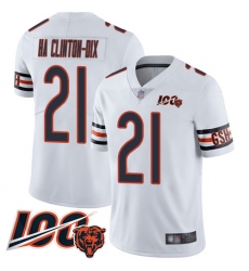 Men Chicago Bears 21 Ha Ha ClintonDix White Vapor Untouchable Limited Player 100th Season Football Jersey