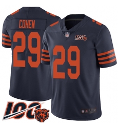 Men Chicago Bears 29 Tarik Cohen Limited Navy Blue Rush Vapor Untouchable 100th Season Football Jersey