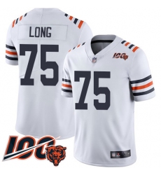 Men Chicago Bears 75 Kyle Long White 100th Season Limited Football Jersey