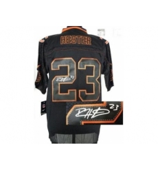 Nike Chicago Bears 23 Devin Hester Black Elite Light Out Signed NFL Jersey