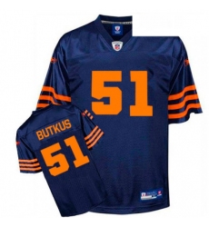 Reebok Chicago Bears 51 Dick Butkus BlueOrange 1940s Replica Throwback NFL Jersey