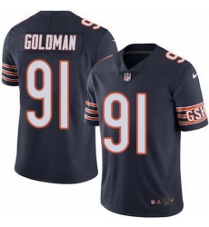 Nike Bears #91 Eddie Goldman Navy Blue Mens Stitched NFL Limited Rush Jersey