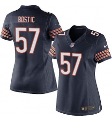 Nike NFL Chicago Bears #57 Jon Bostic Navy Blue Women's Elite Team Color Jersey