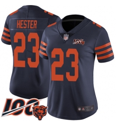 Women Chicago Bears 23 Devin Hester Limited Navy Blue Rush Vapor Untouchable 100th Season Football Jersey