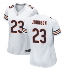 Women Chicago Bears 23 Roschon Johnson White Stitched Game Jersey  Run Small