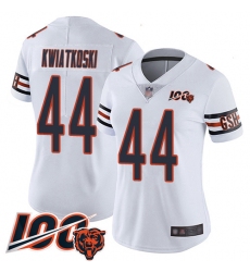 Women Chicago Bears 44 Nick Kwiatkoski White Vapor Untouchable Limited Player 100th Season Football Jersey